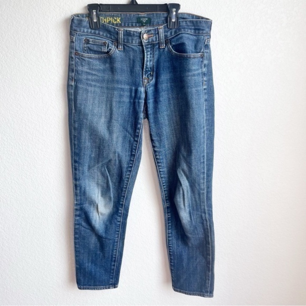 J Crew Denim Jeans Toothpick Cutoff Straight Leg size 28